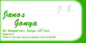 janos gonya business card